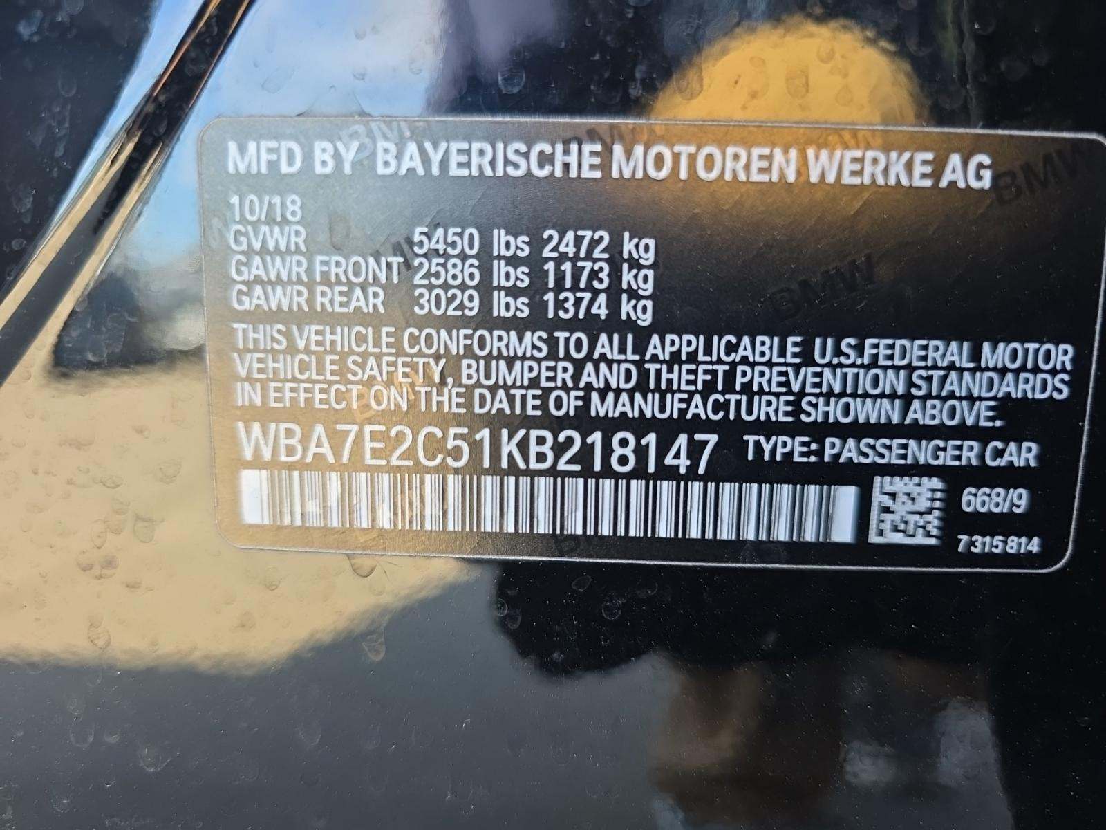 2019 BMW 7 Series 740i RWD