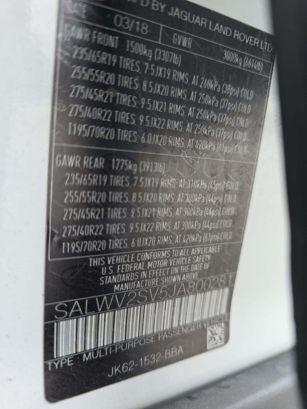 2018 Land Rover Range Rover Sport HSE Dynamic AWD