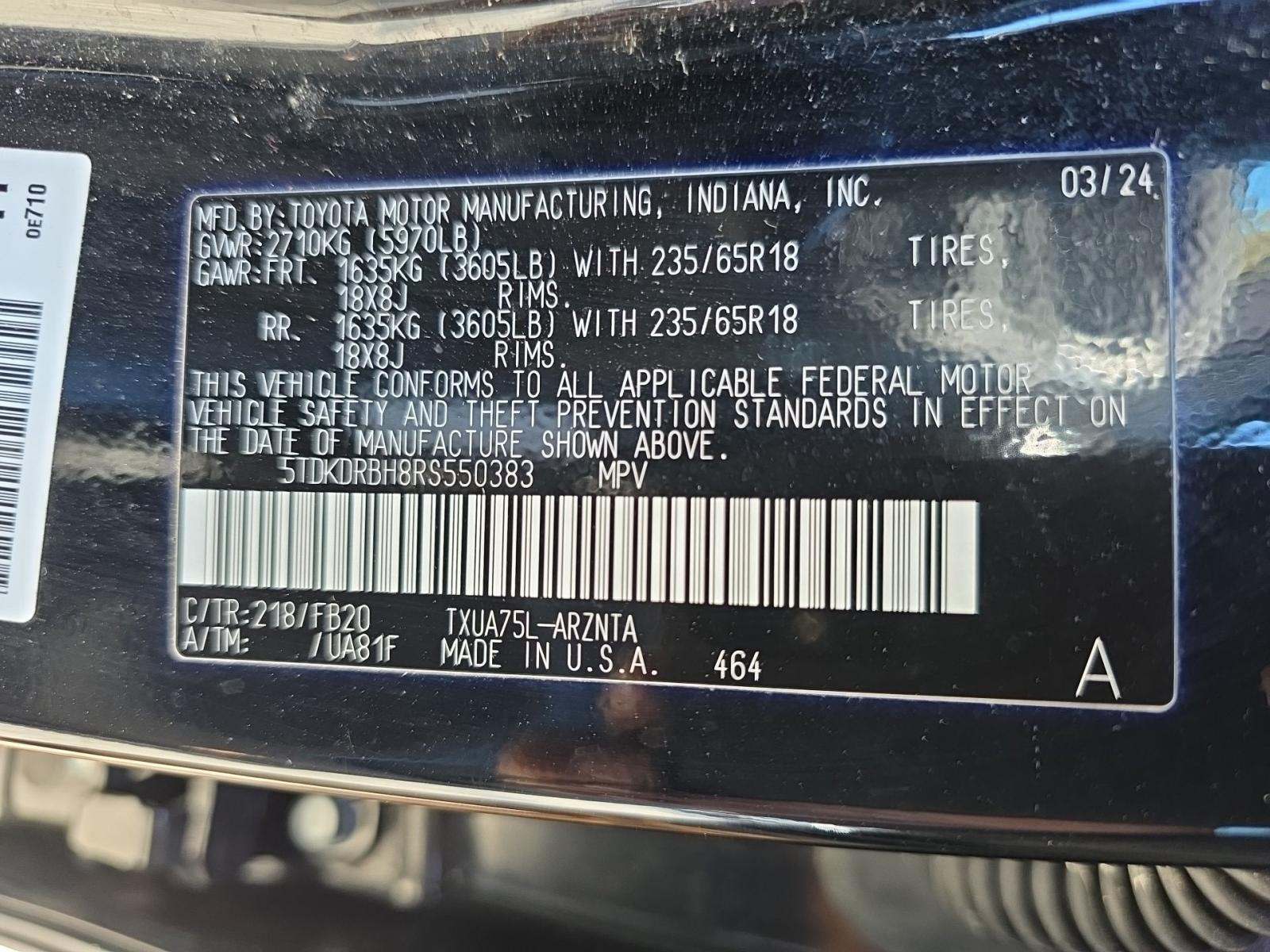 2024 Toyota Highlander LE AWD