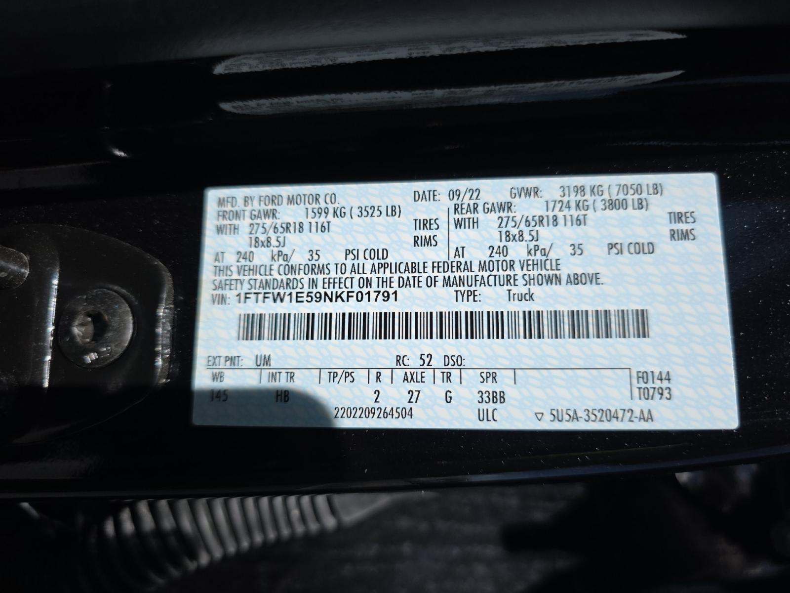 2022 Ford F-150 Lariat AWD