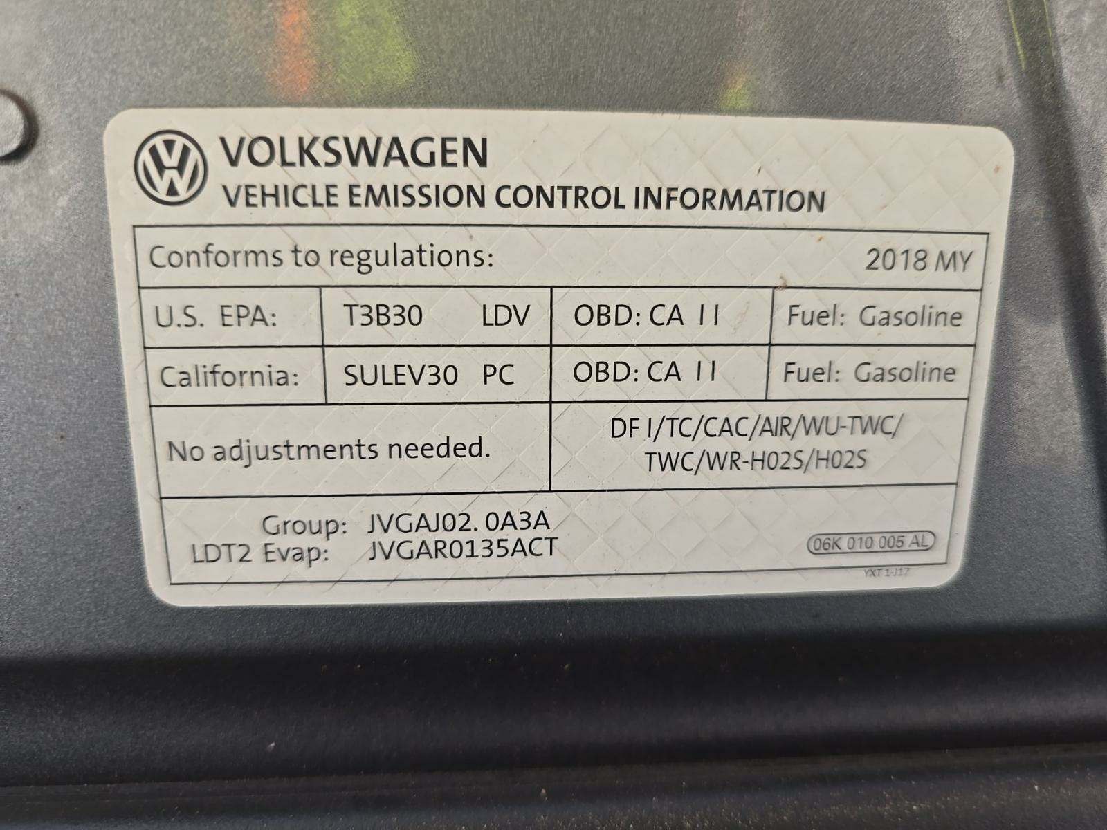 2018 Volkswagen Tiguan 2.0T SE FWD