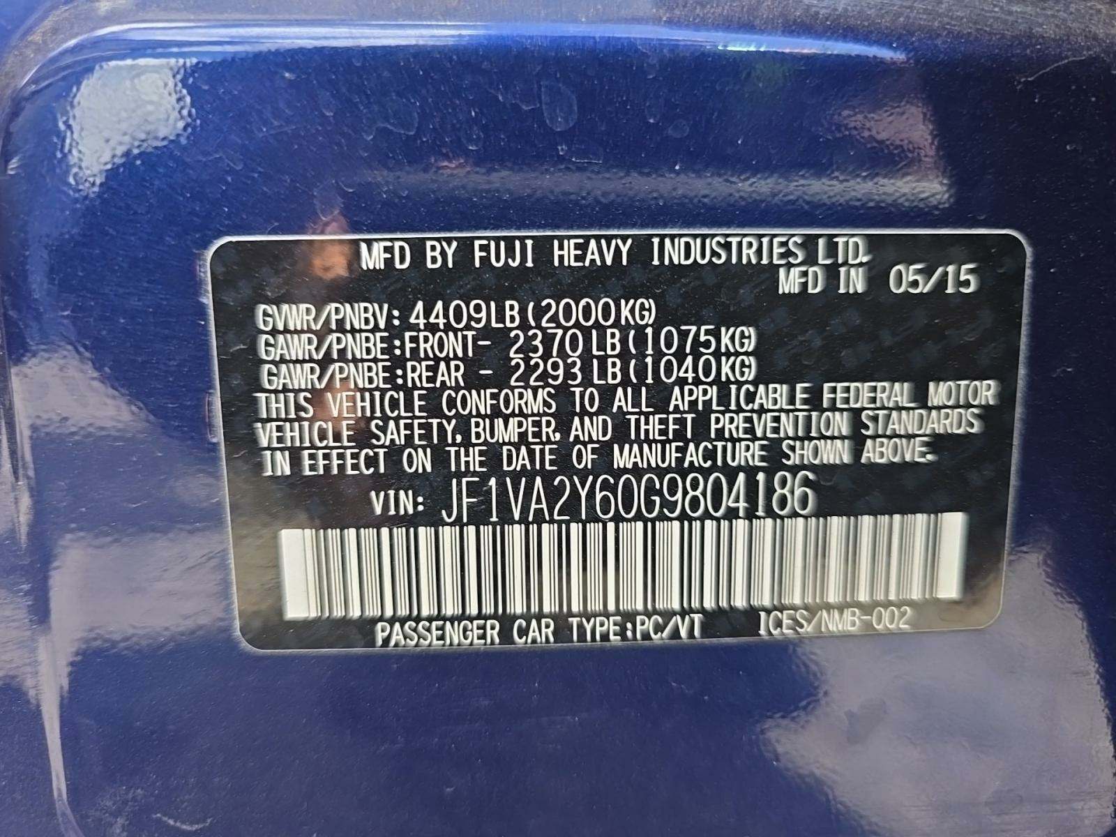 2016 Subaru WRX STi Limited AWD