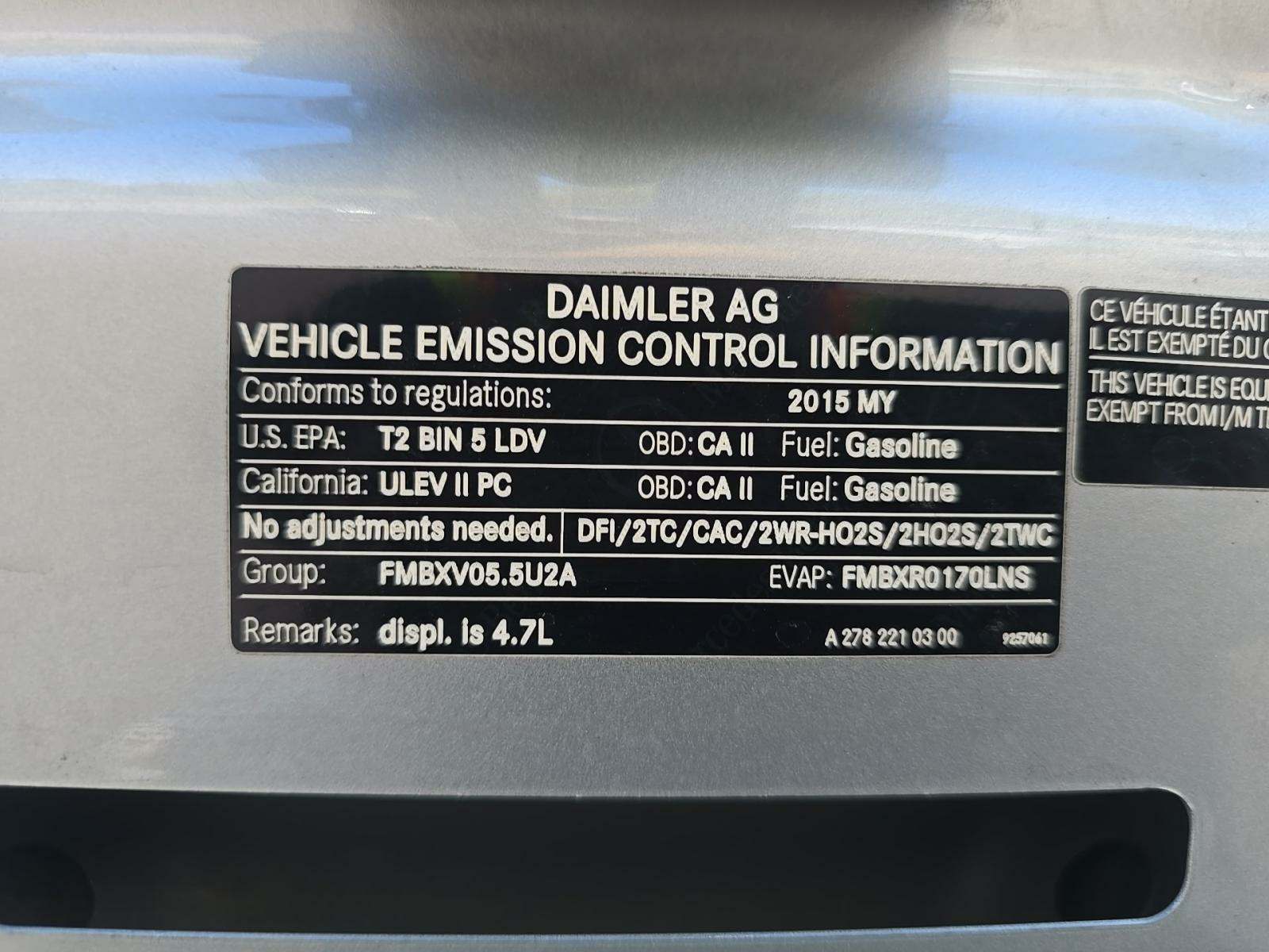 2015 Mercedes-Benz S-Class S 550 AWD