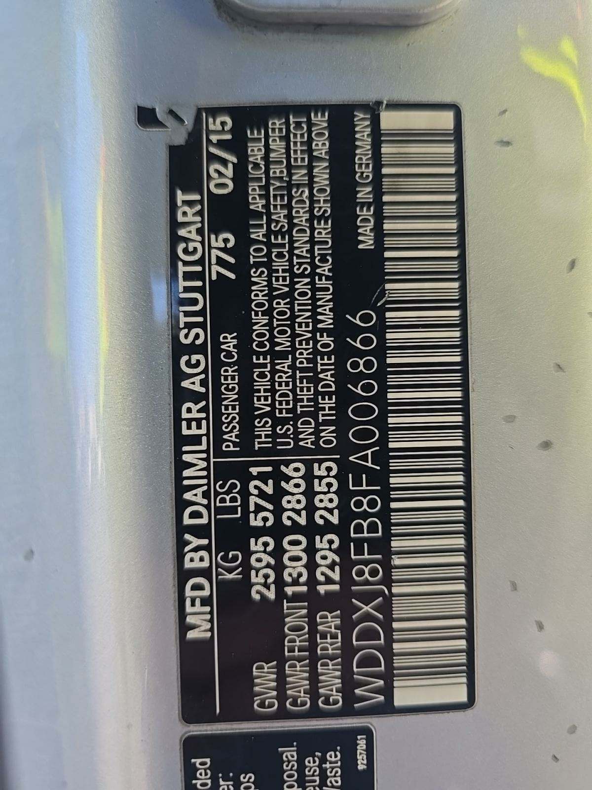 2015 Mercedes-Benz S-Class S 550 AWD