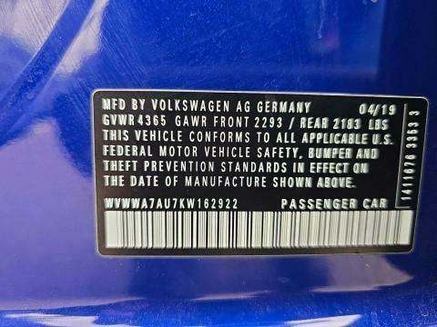 2019 Volkswagen Golf R 2.0T AWD