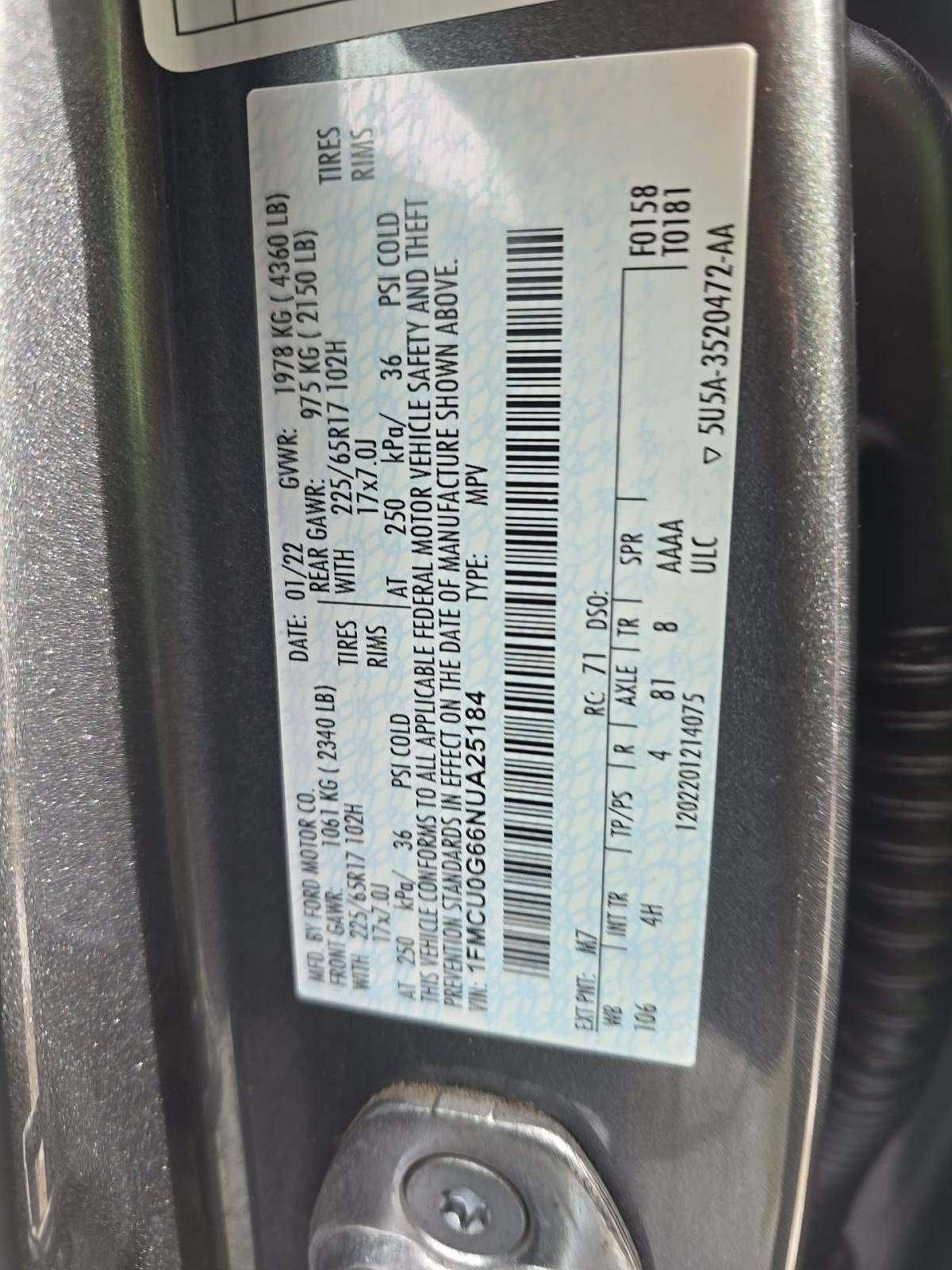 2022 Ford Escape SE FWD