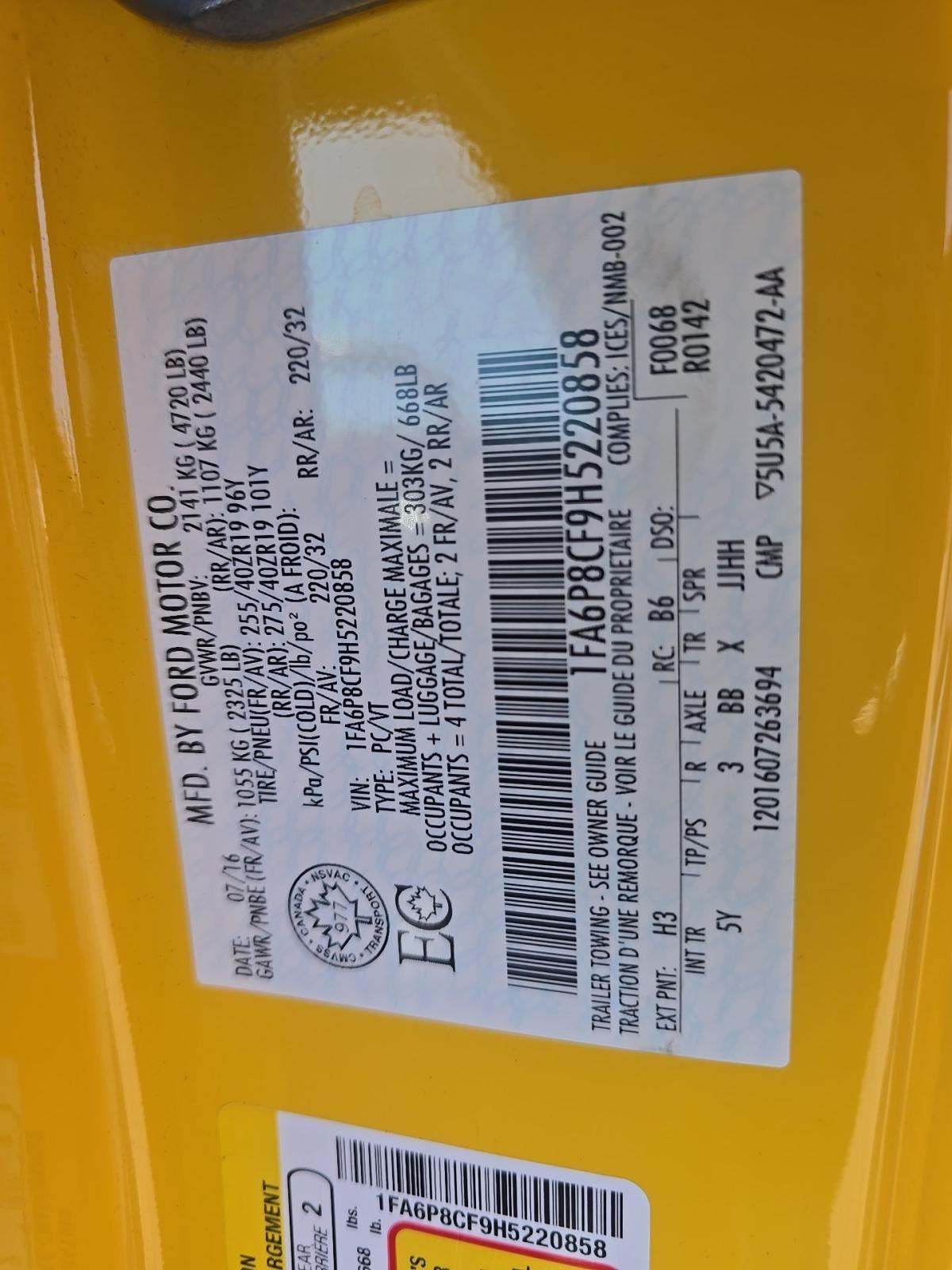 2017 Ford Mustang GT Premium RWD