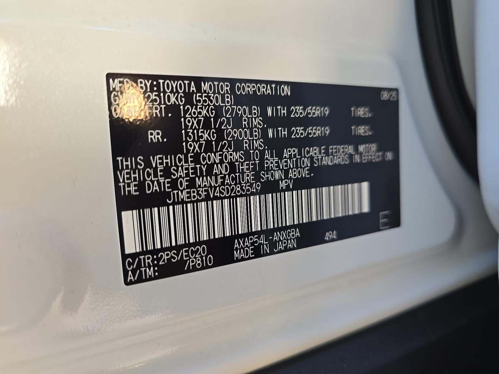 2025 Toyota RAV4 Plug-In Hybrid XSE AWD