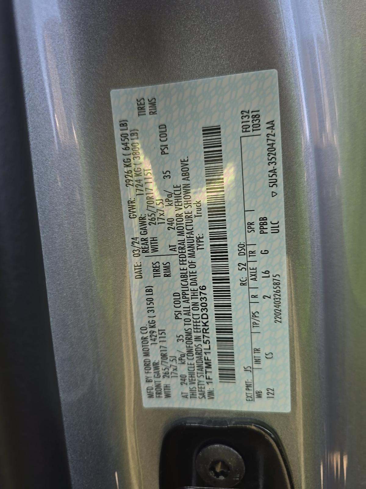 2024 Ford F-150 XL AWD