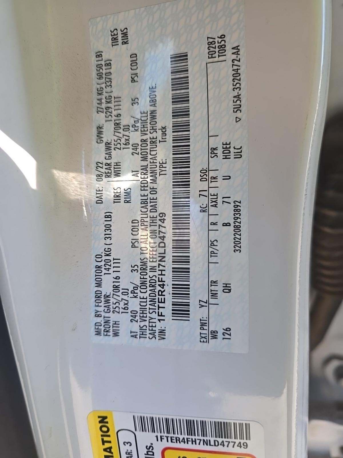 2022 Ford Ranger XL AWD