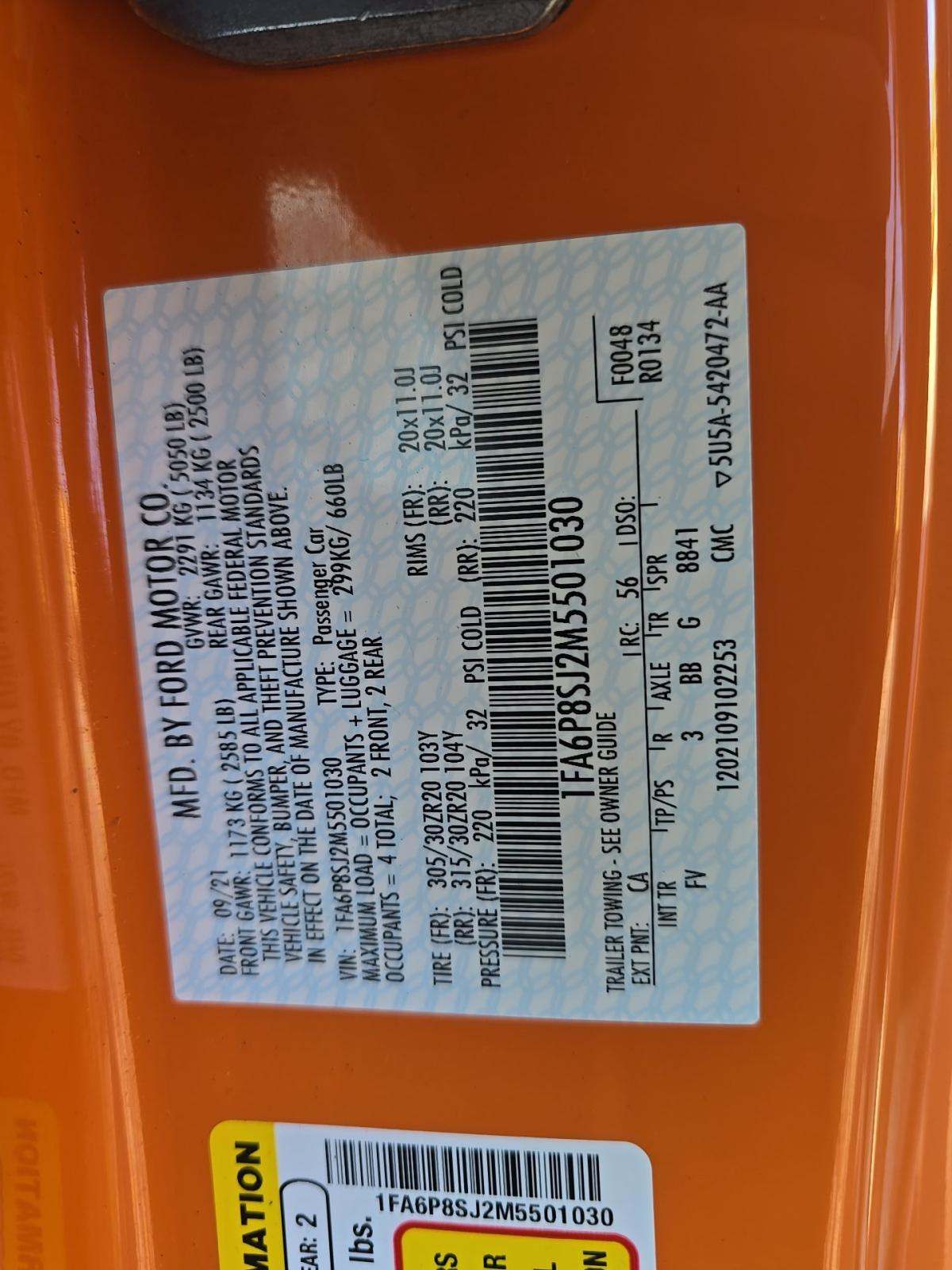 2021 Ford Mustang Shelby GT500 RWD