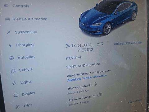 2016 Tesla Model S 75D AWD