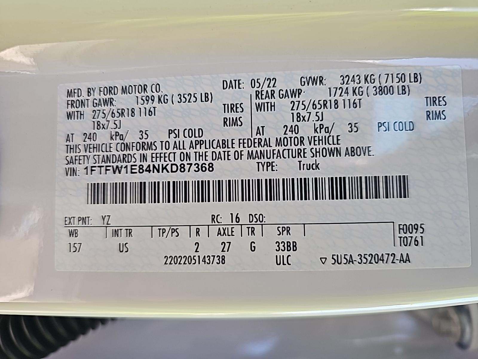 2022 Ford F-150 XLT AWD