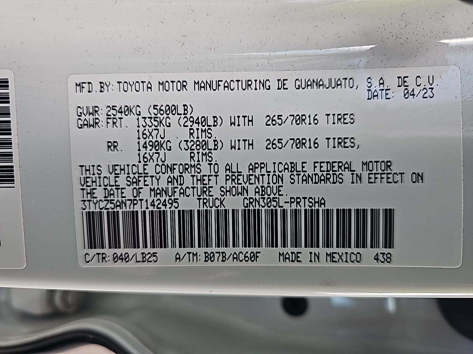 2023 Toyota Tacoma TRD Pro AWD