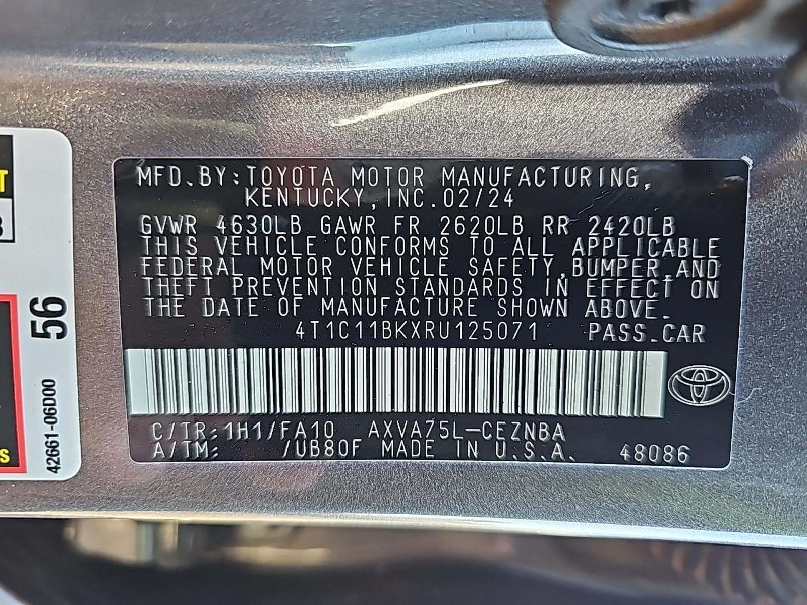 2024 Toyota Camry LE AWD