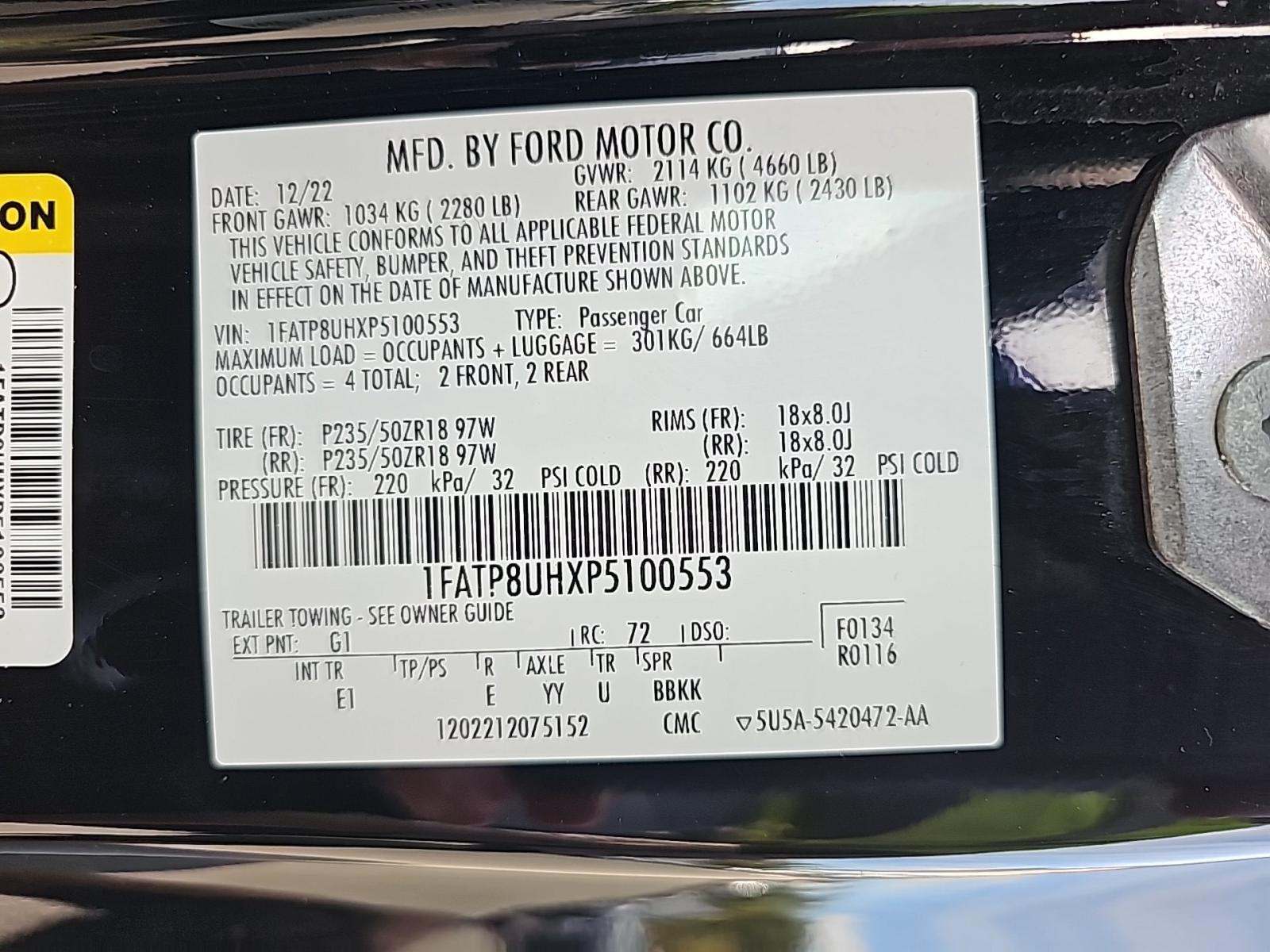 2023 Ford Mustang EcoBoost Premium RWD