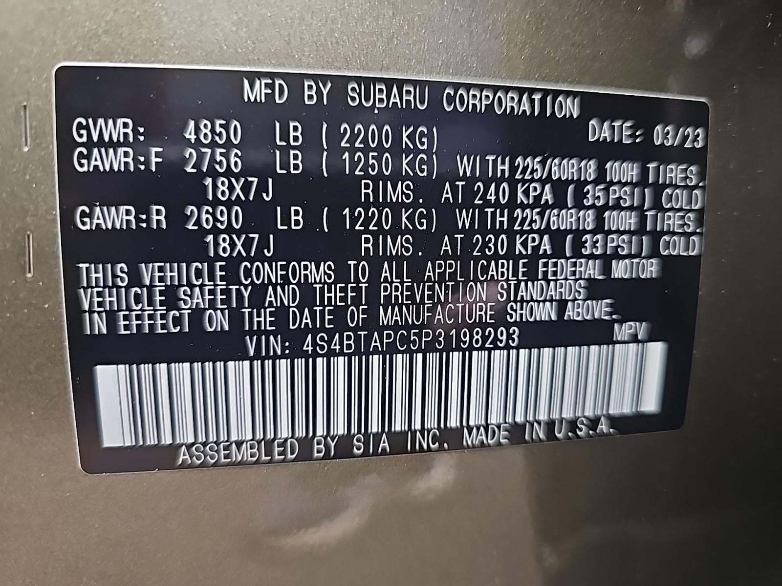 2023 Subaru Outback Touring AWD