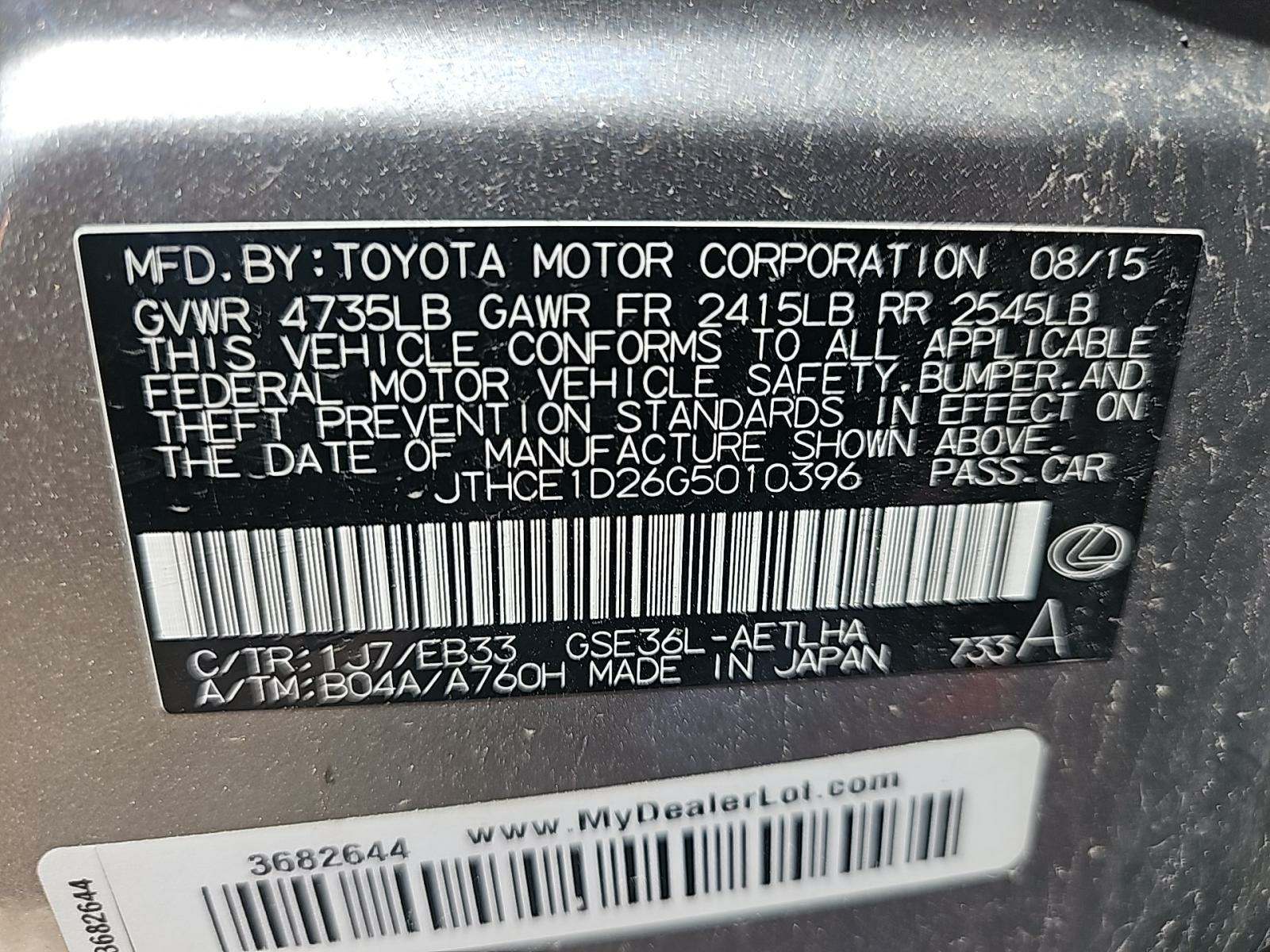 2016 Lexus IS IS 350 AWD