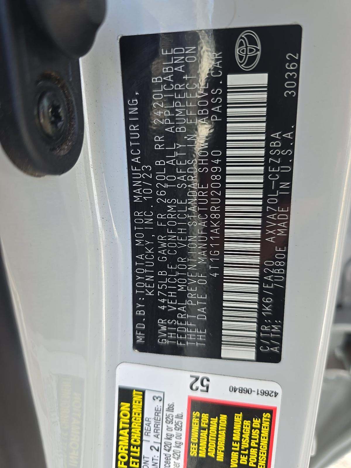 2024 Toyota Camry SE FWD