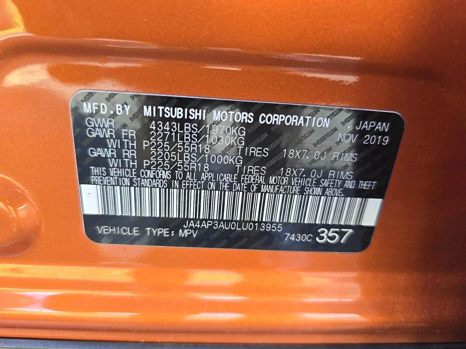 2020 Mitsubishi Outlander Sport ES FWD