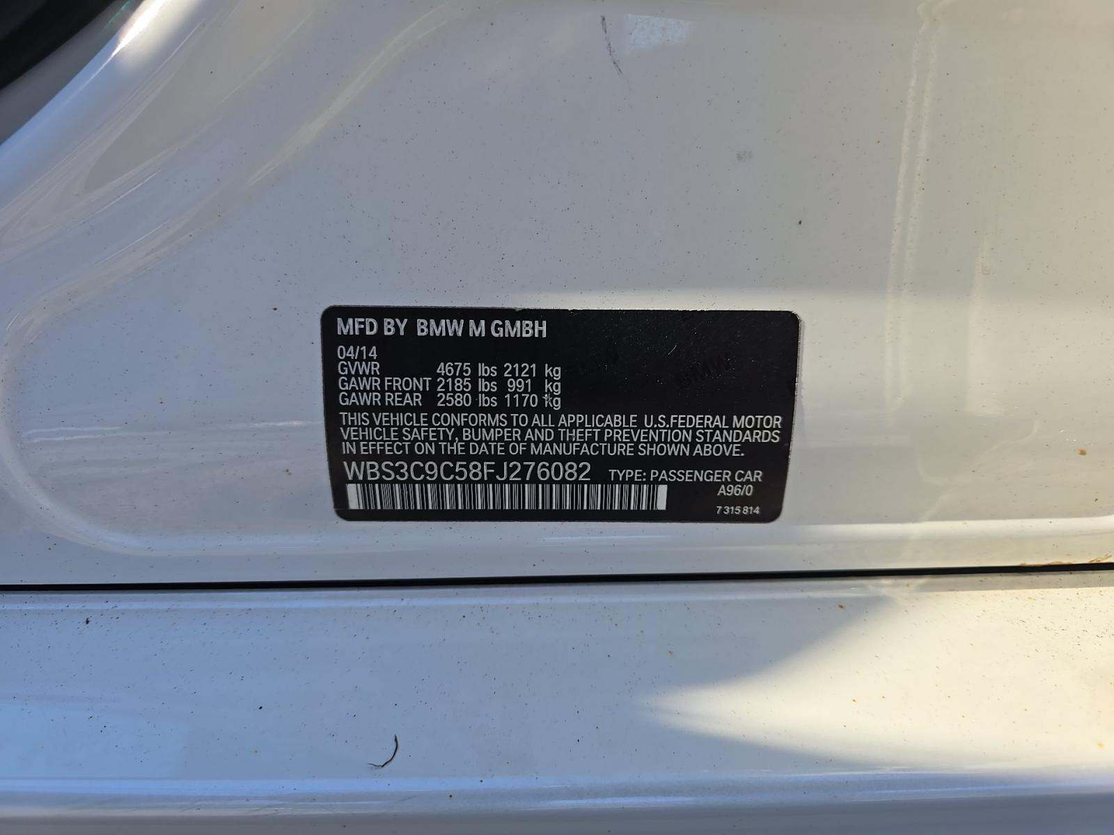 2015 BMW M3 Base RWD