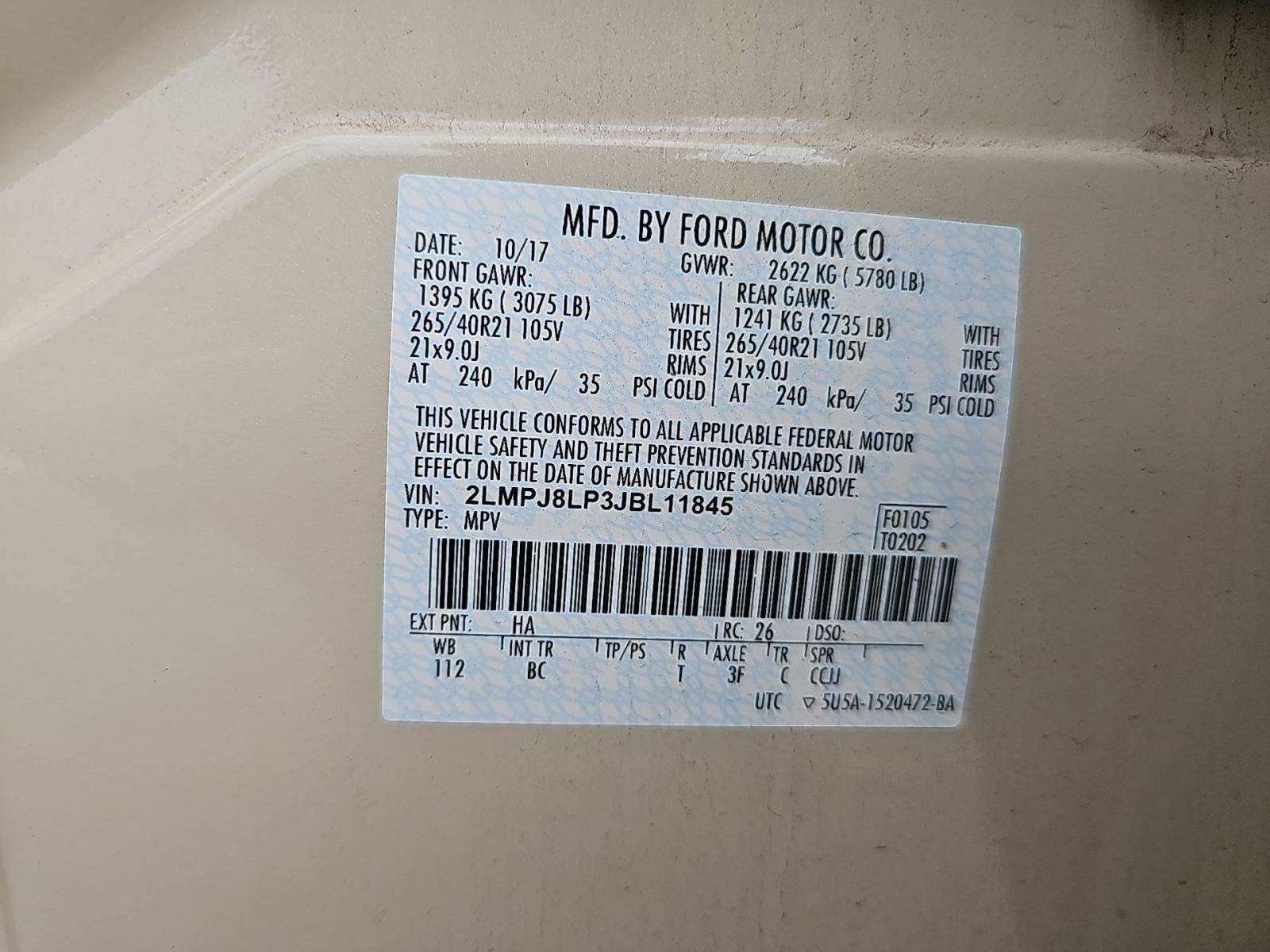 2018 Lincoln MKX Reserve AWD