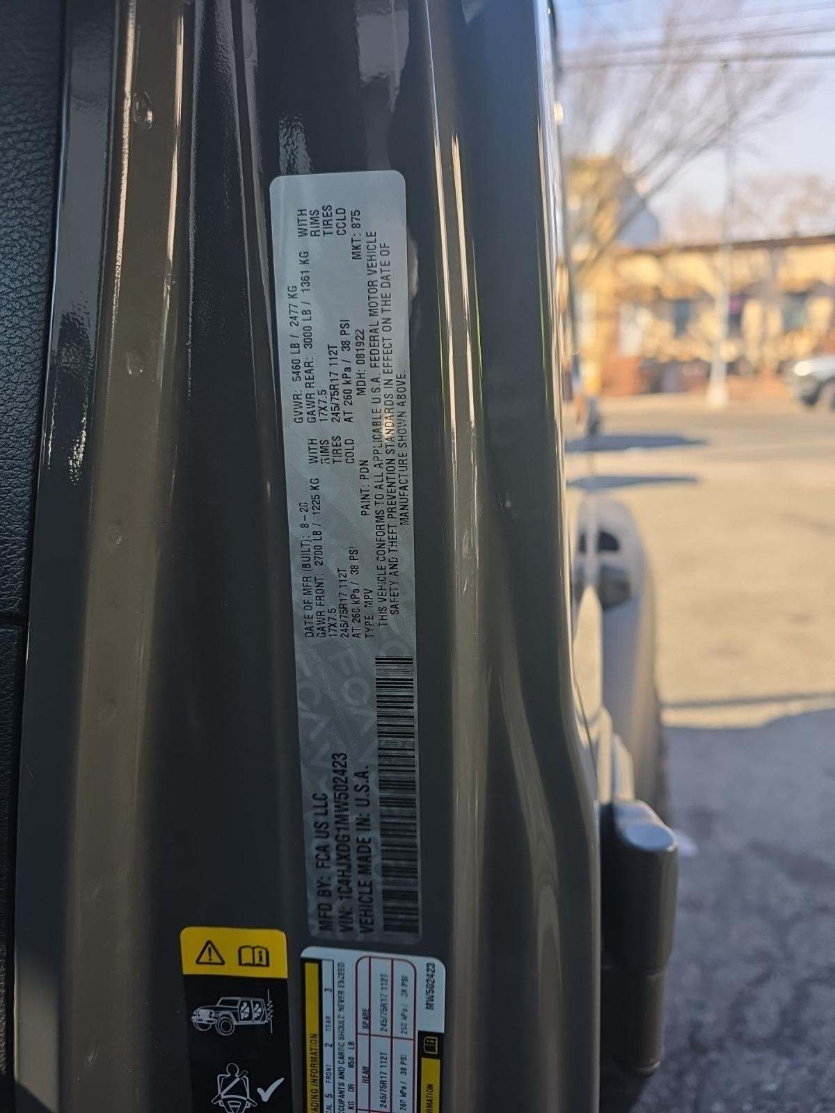 2021 Jeep Wrangler Unlimited Sport S Edition AWD