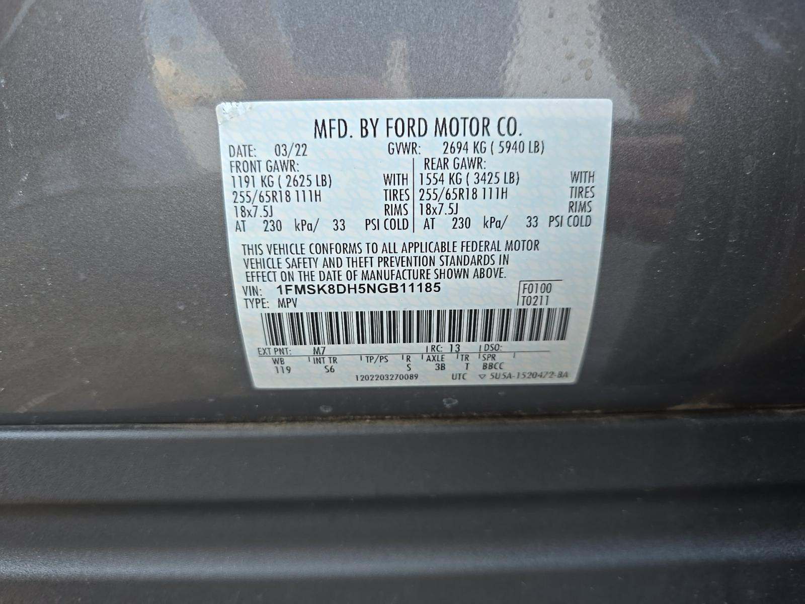 2022 Ford Explorer XLT AWD