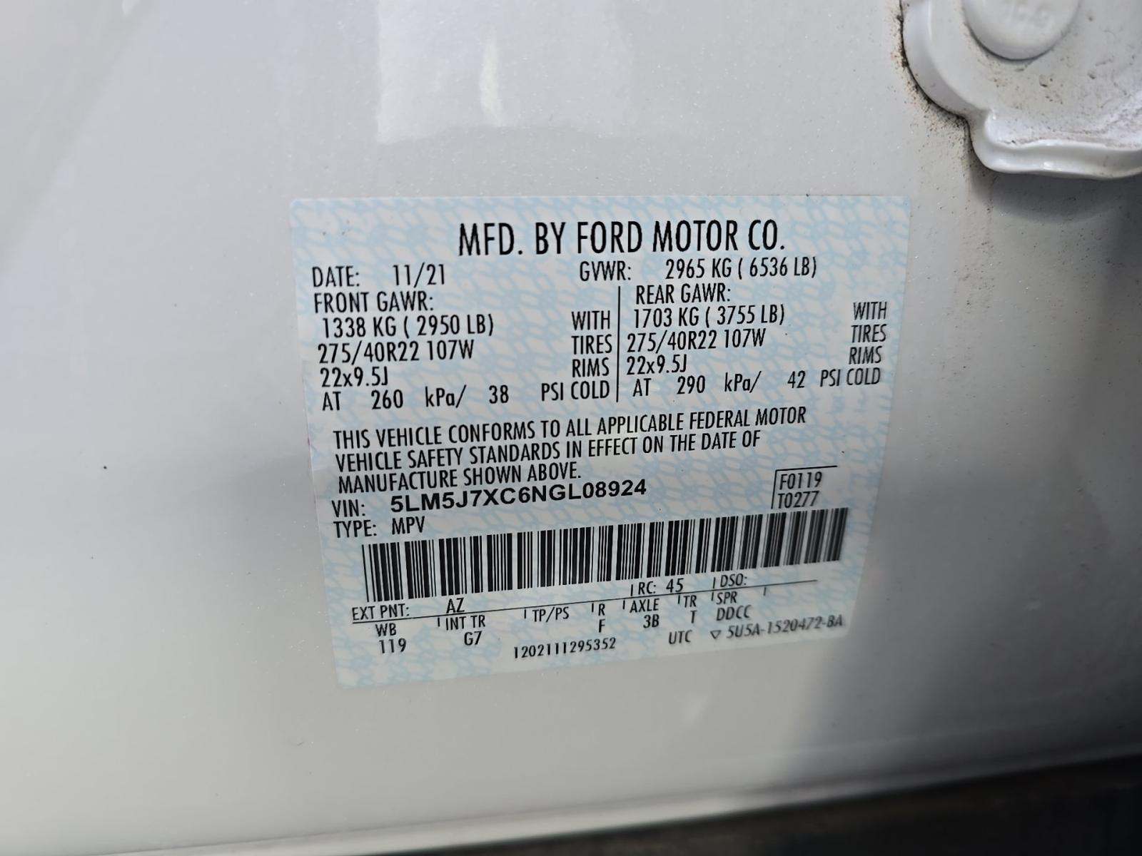 2022 Lincoln Aviator Reserve AWD