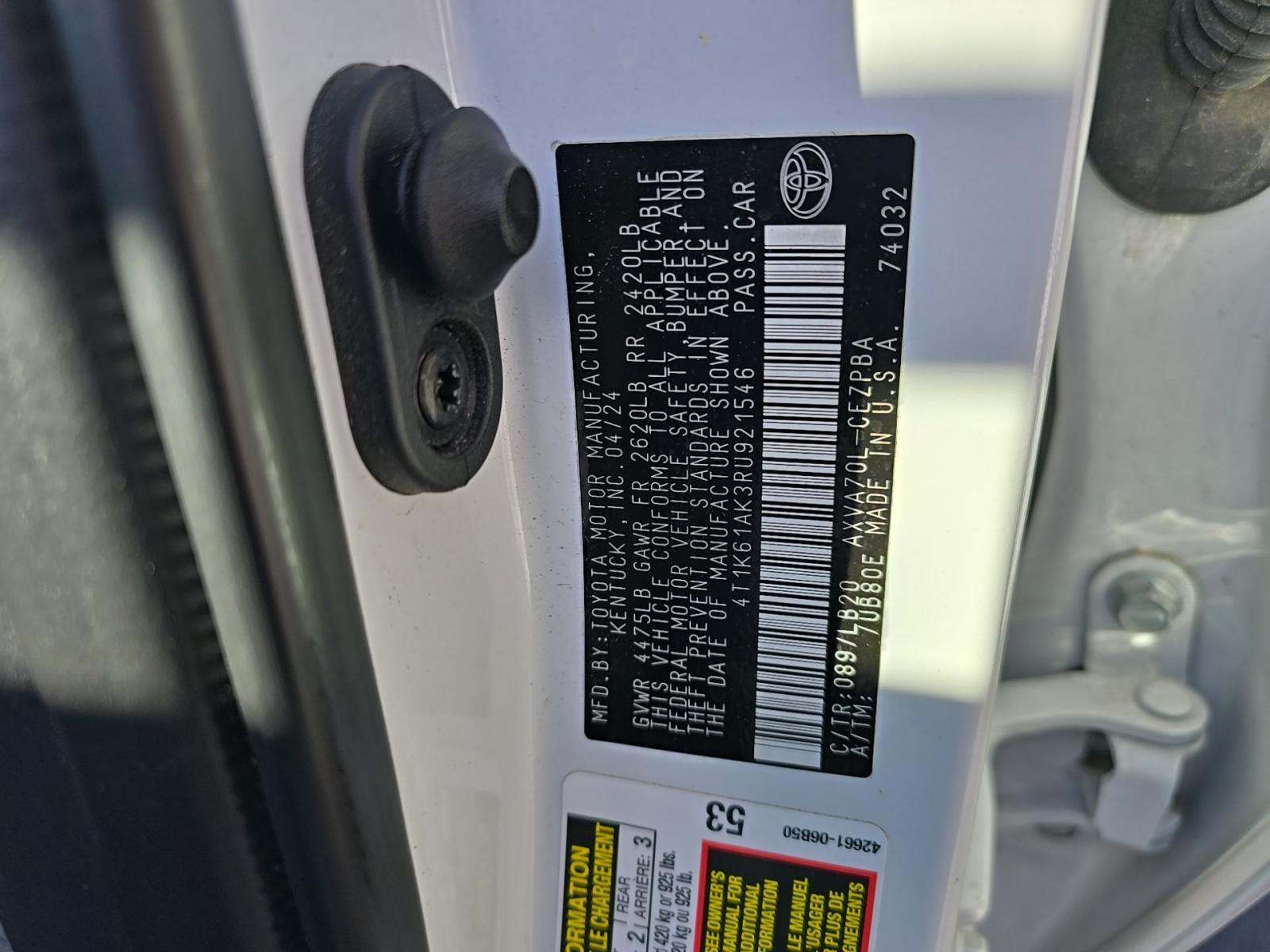 2024 Toyota Camry XSE FWD