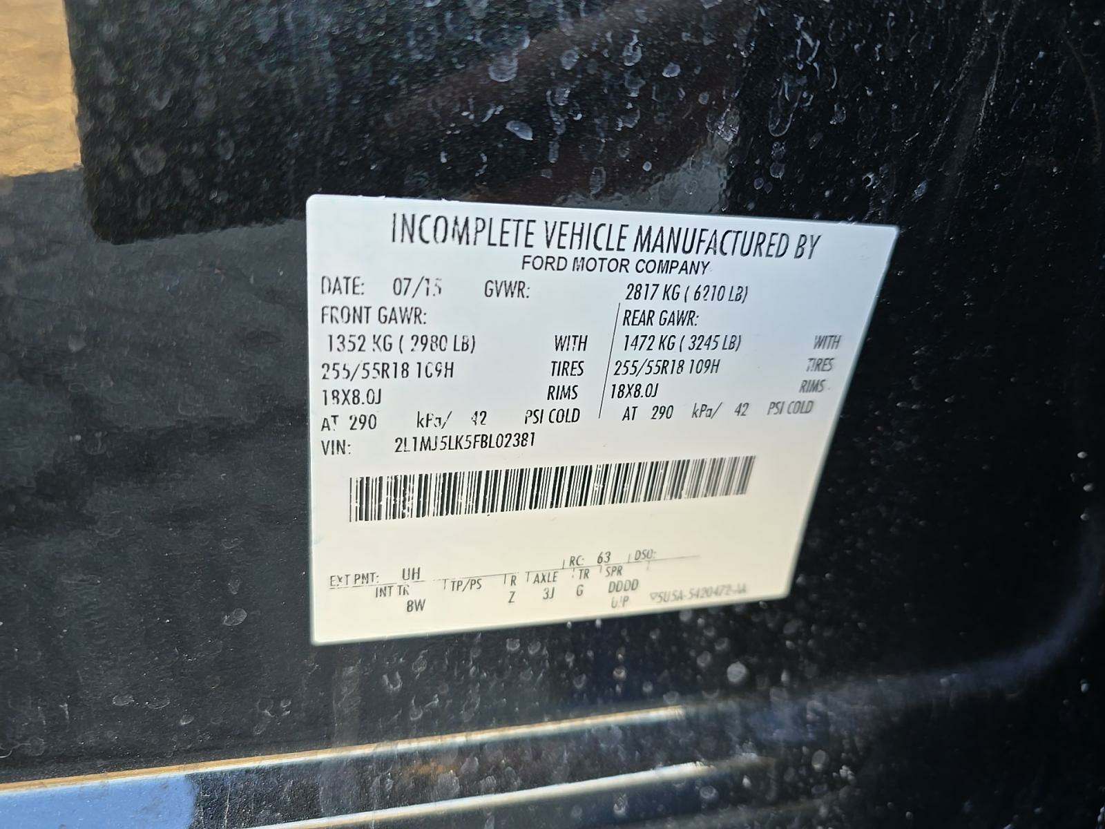 2015 Lincoln MKT Base AWD