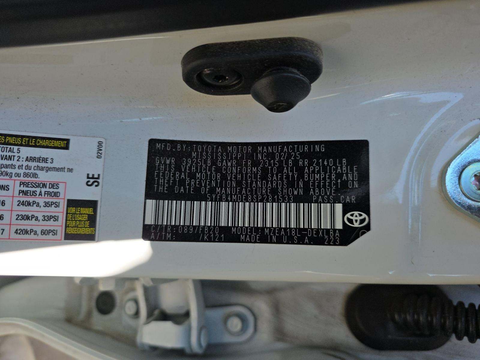 2025 Toyota Corolla LE FWD