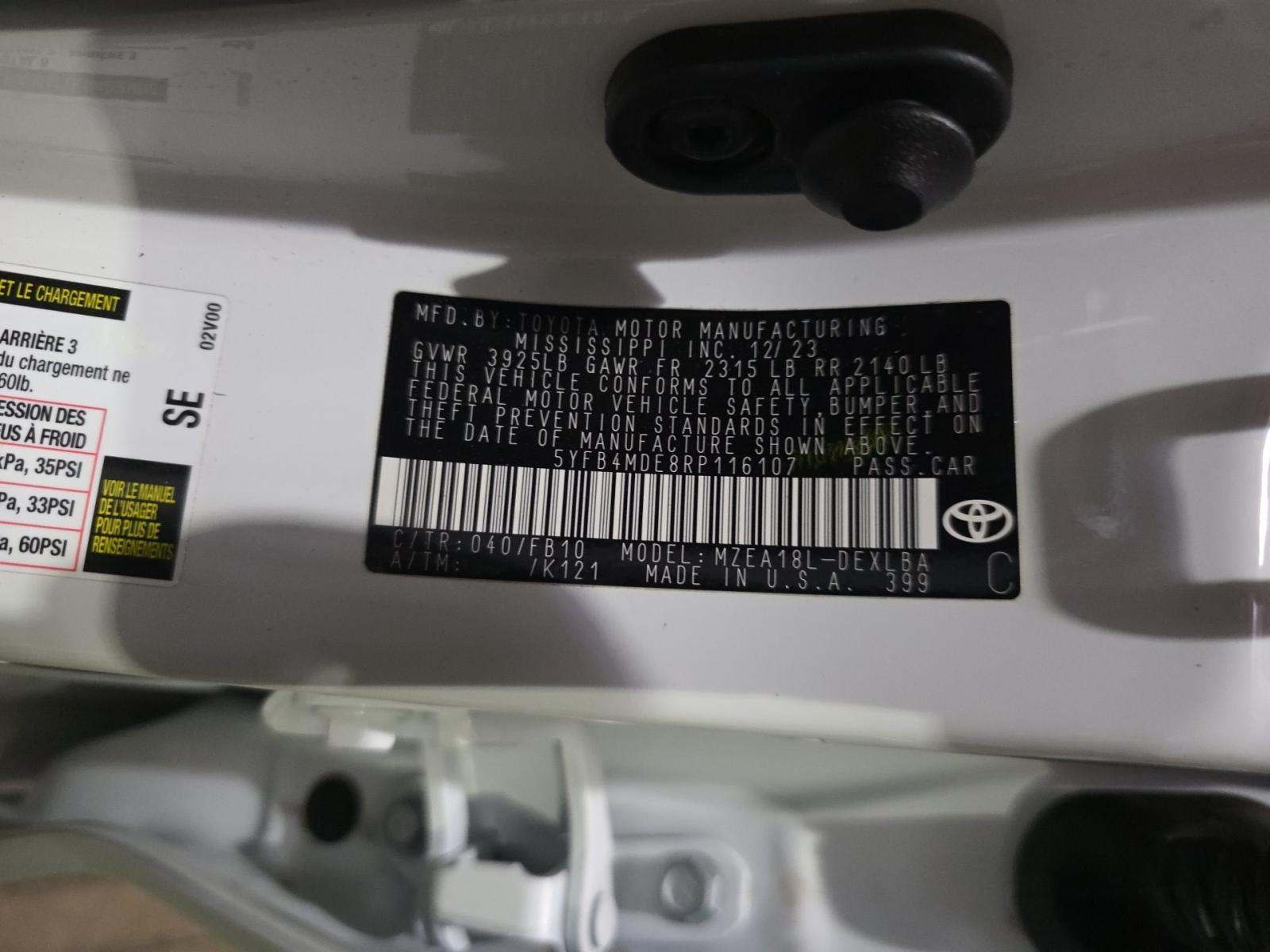 2024 Toyota Corolla LE FWD