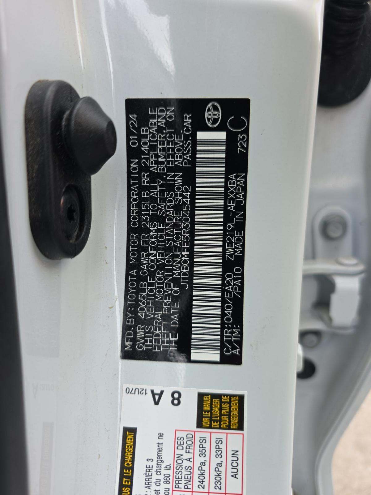 2024 Toyota Corolla Hybrid XLE FWD