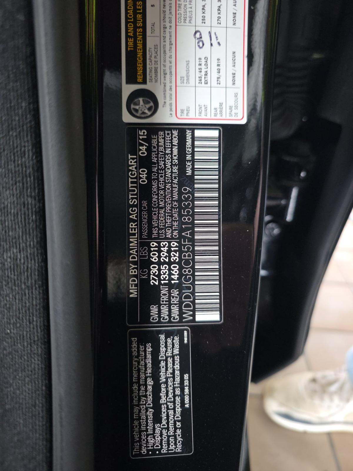 2015 Mercedes-Benz S-Class S 550 RWD