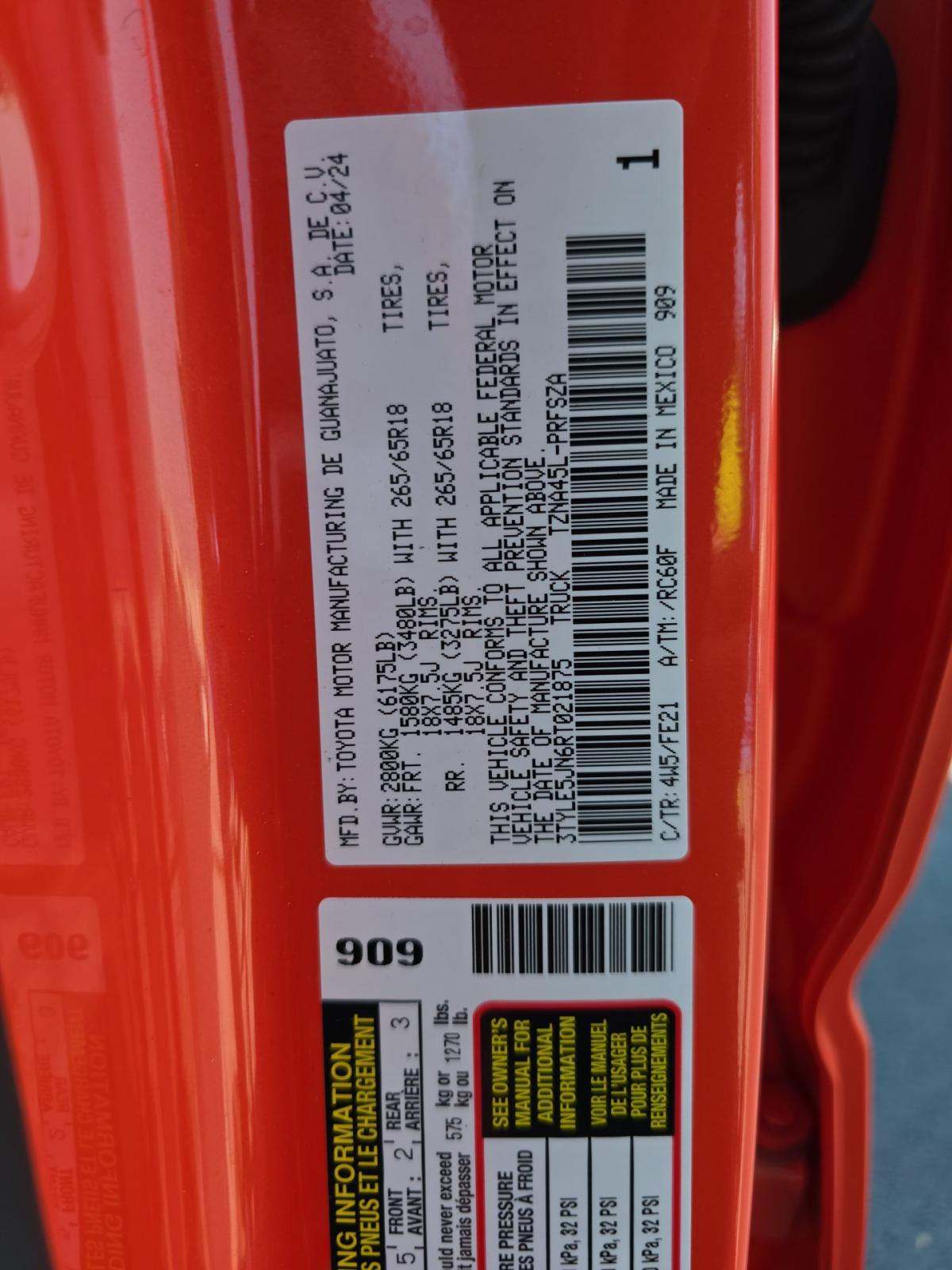 2024 Toyota Tacoma TRD Sport AWD