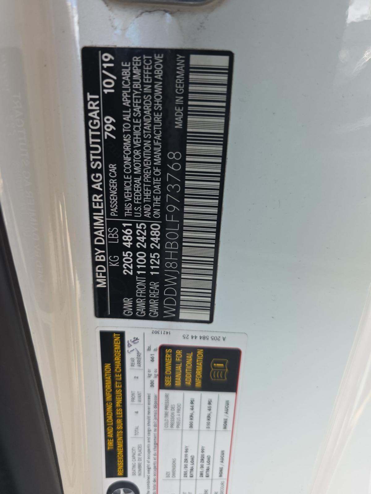 2020 Mercedes-Benz C-Class AMG C 63 S RWD