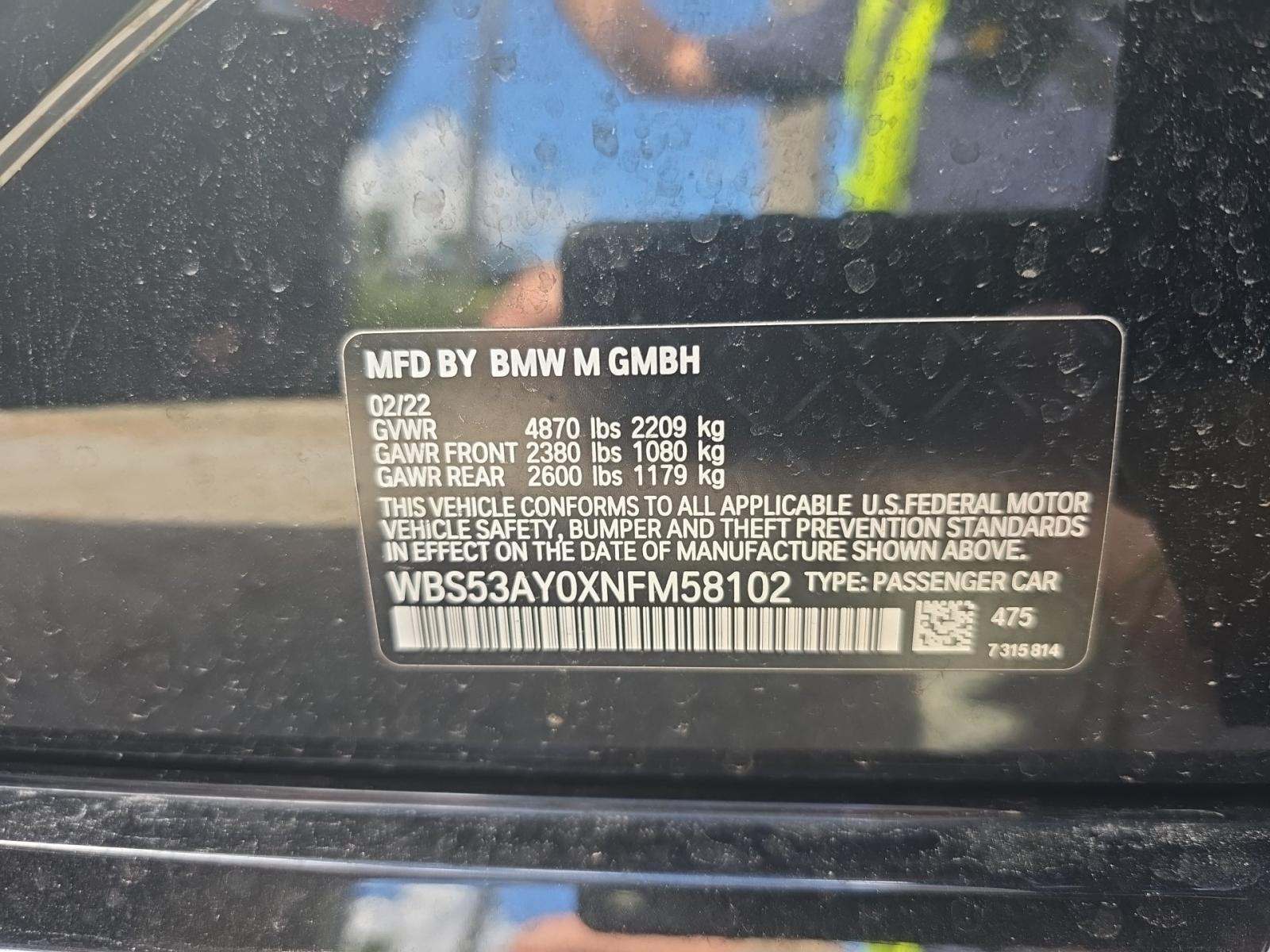 2022 BMW M3 Base RWD