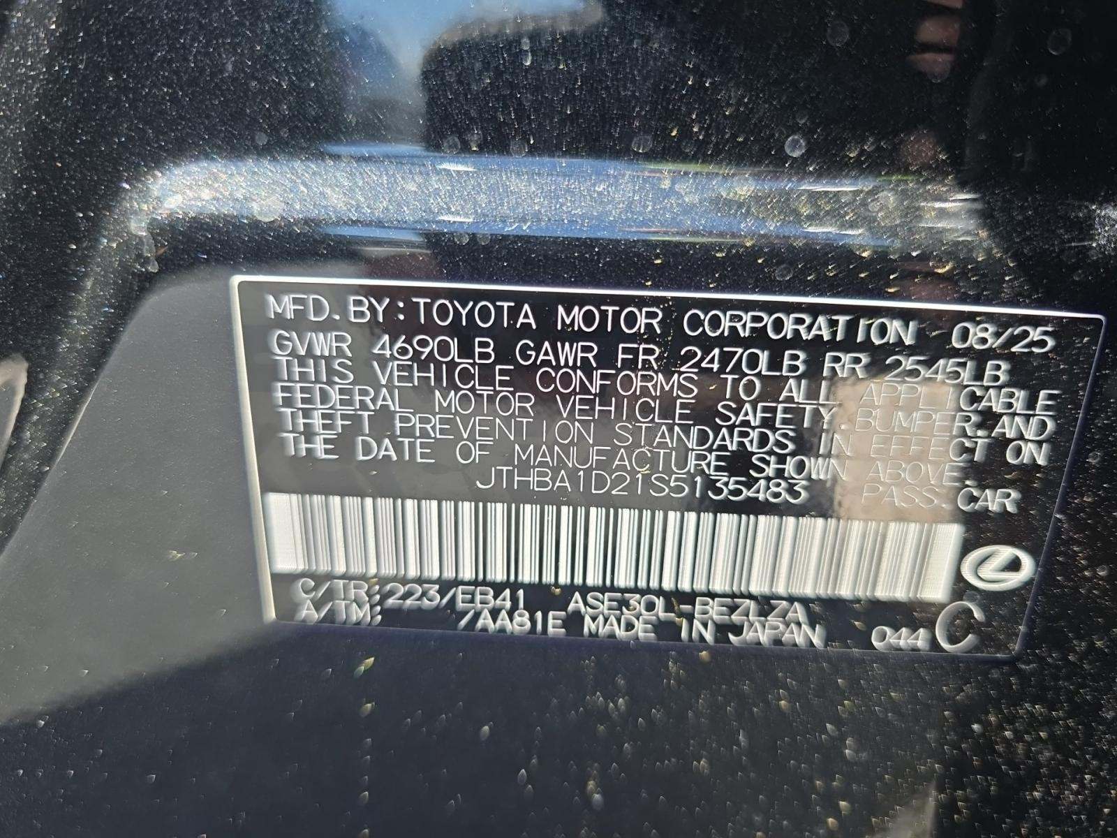 2025 Lexus IS IS 300 F SPORT Design RWD