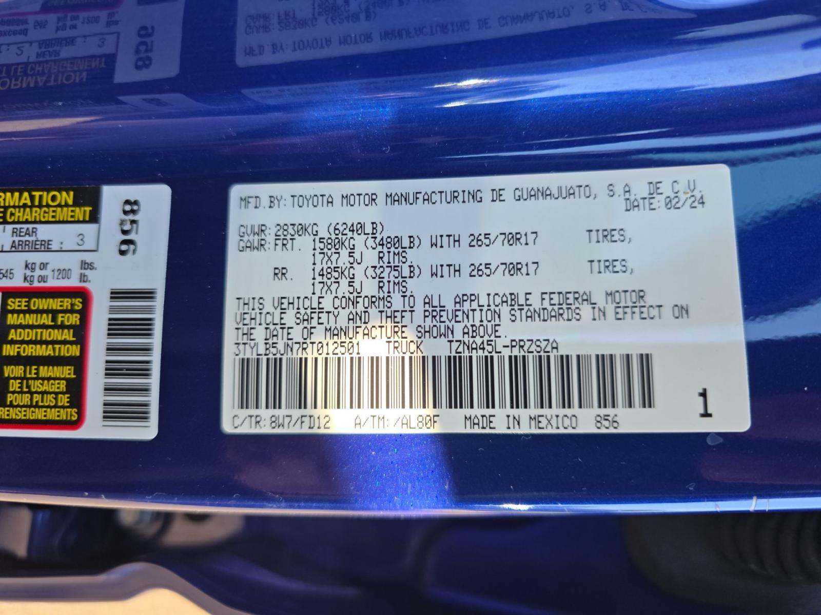 2024 Toyota Tacoma TRD Off-Road AWD