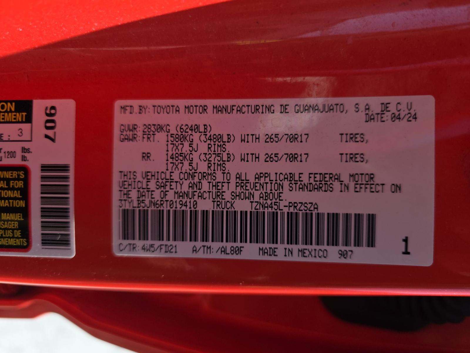 2024 Toyota Tacoma TRD Off-Road AWD