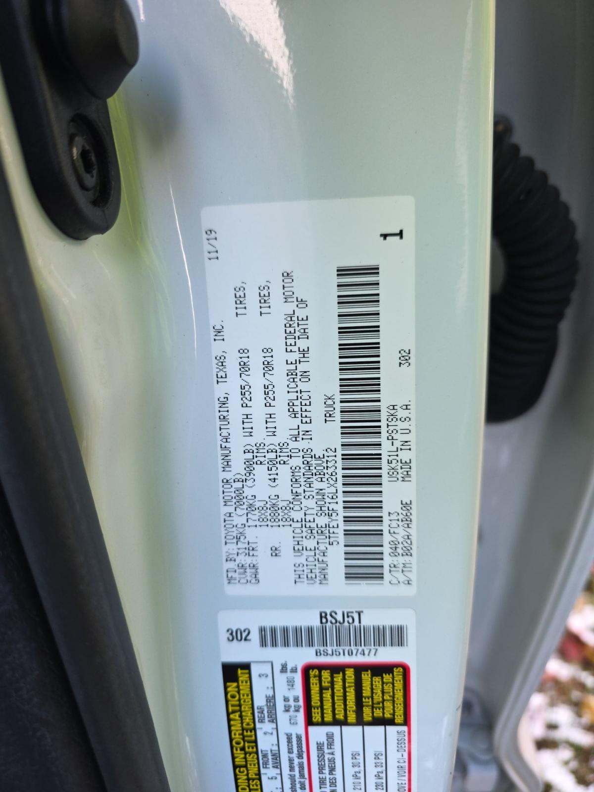 2020 Toyota Tundra SR5 RWD