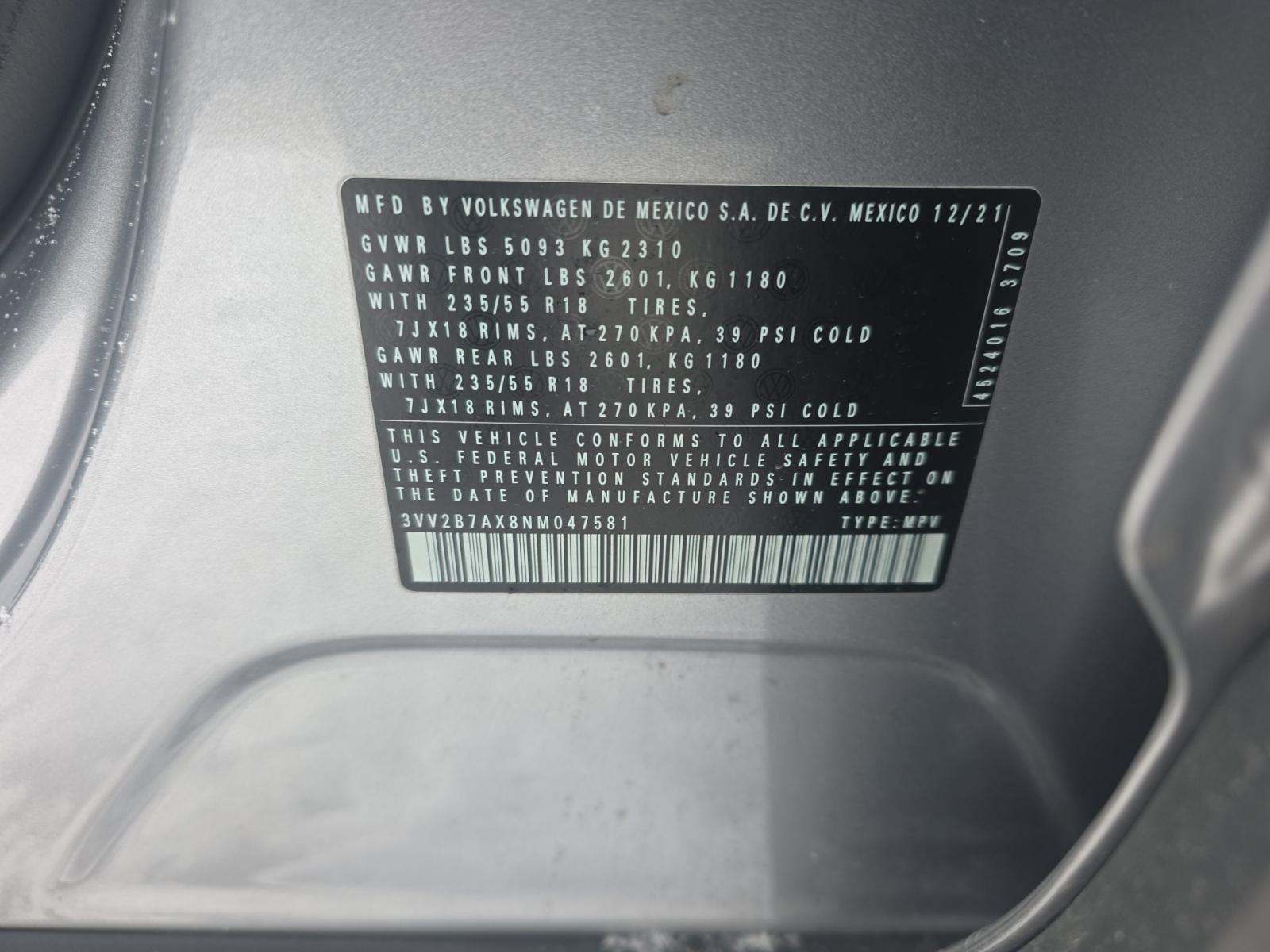 2022 Volkswagen Tiguan 2.0T SE AWD