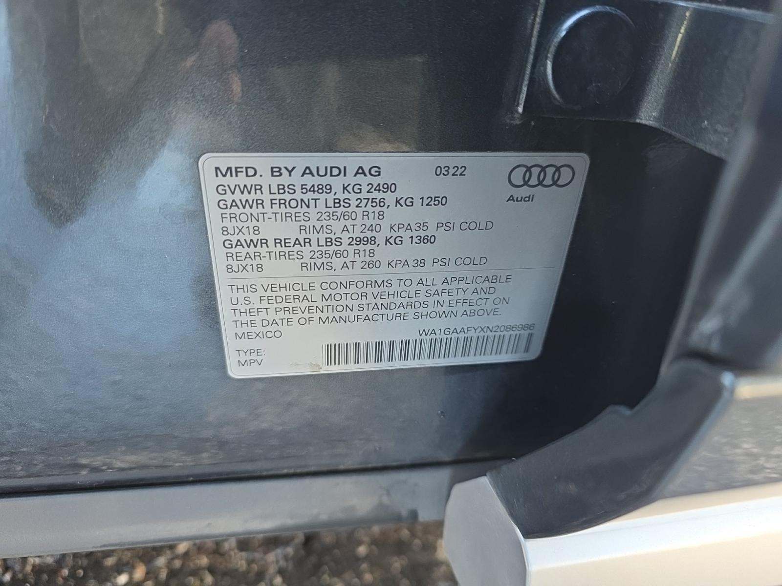 2022 Audi Q5 S line Premium AWD