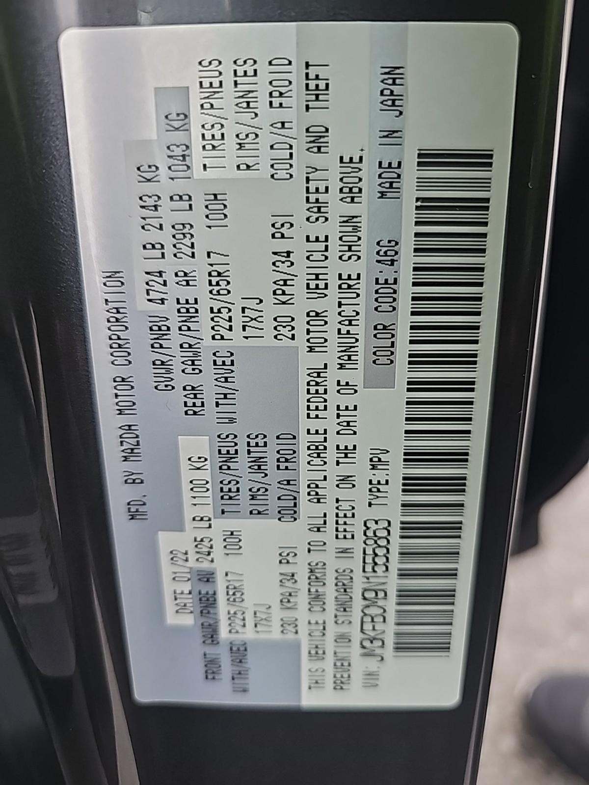 2022 MAZDA CX-5 2.5 S Preferred Package AWD