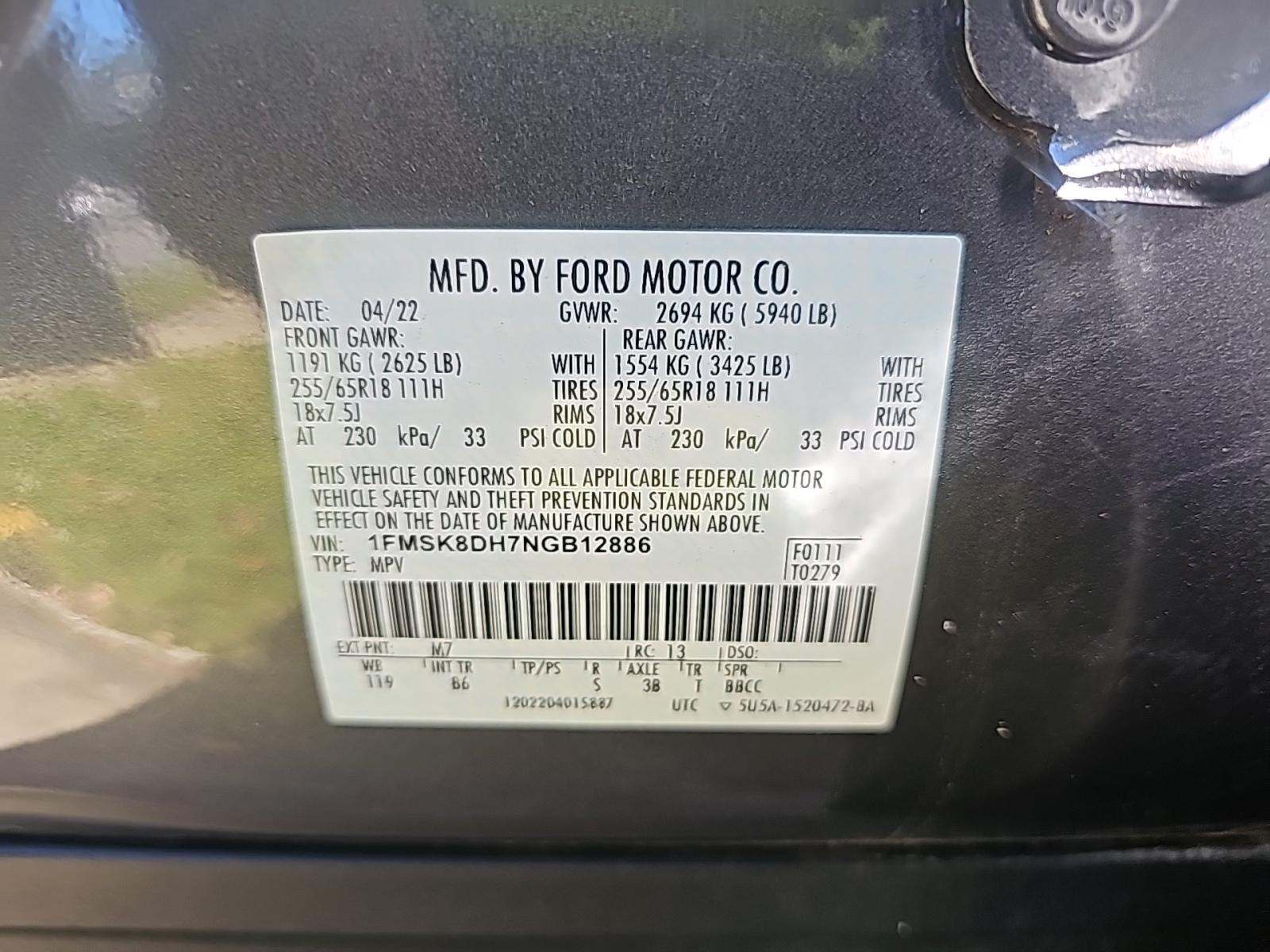 2022 Ford Explorer XLT AWD