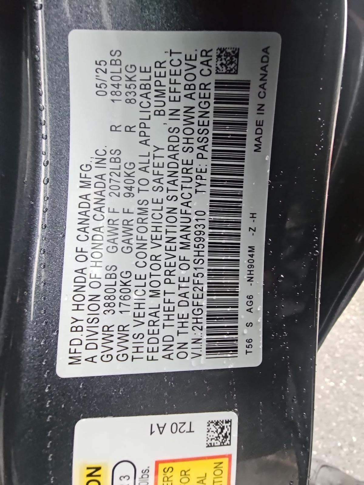 2025 Honda Civic Sport FWD