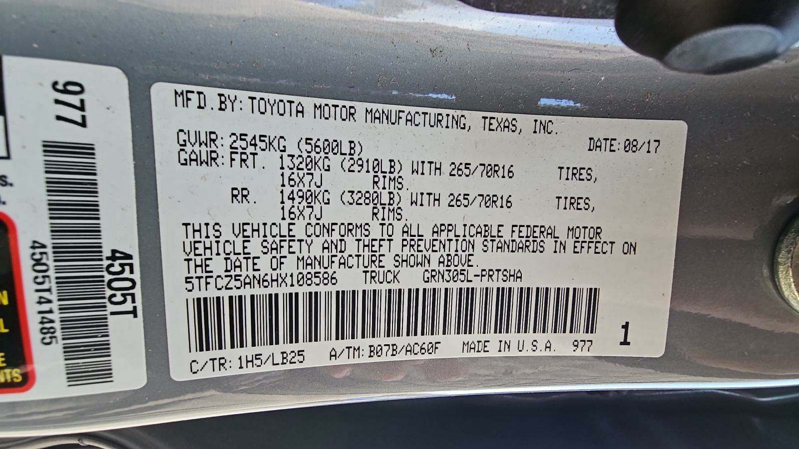 2017 Toyota Tacoma TRD Pro AWD