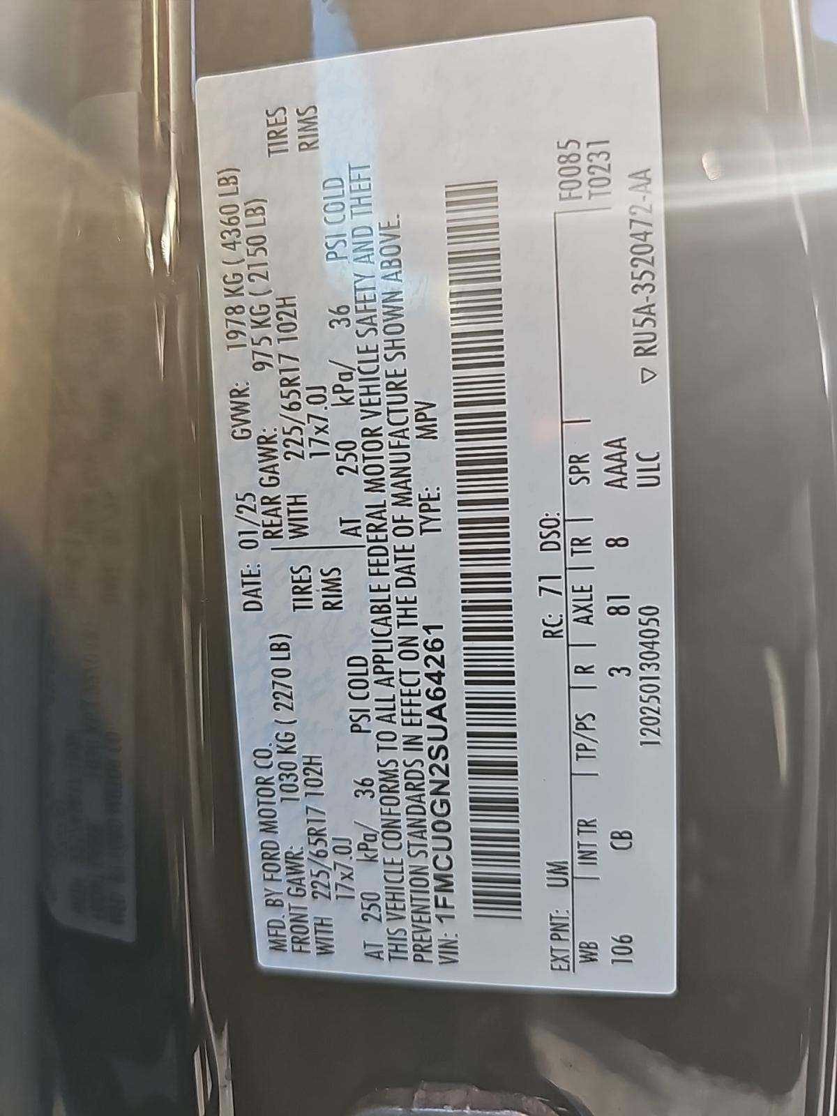 2025 Ford Escape Active FWD