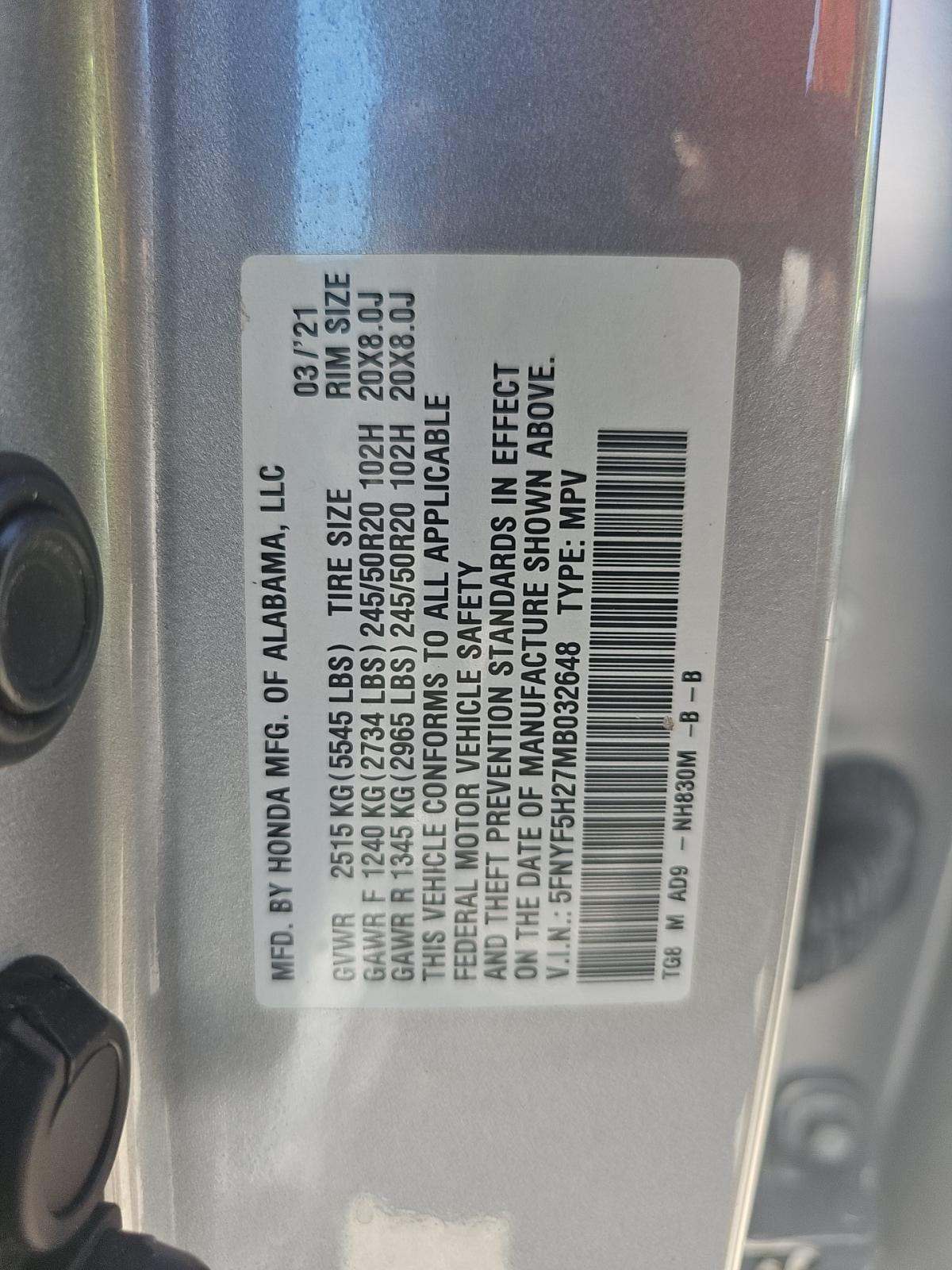2021 Honda Pilot Special Edition FWD